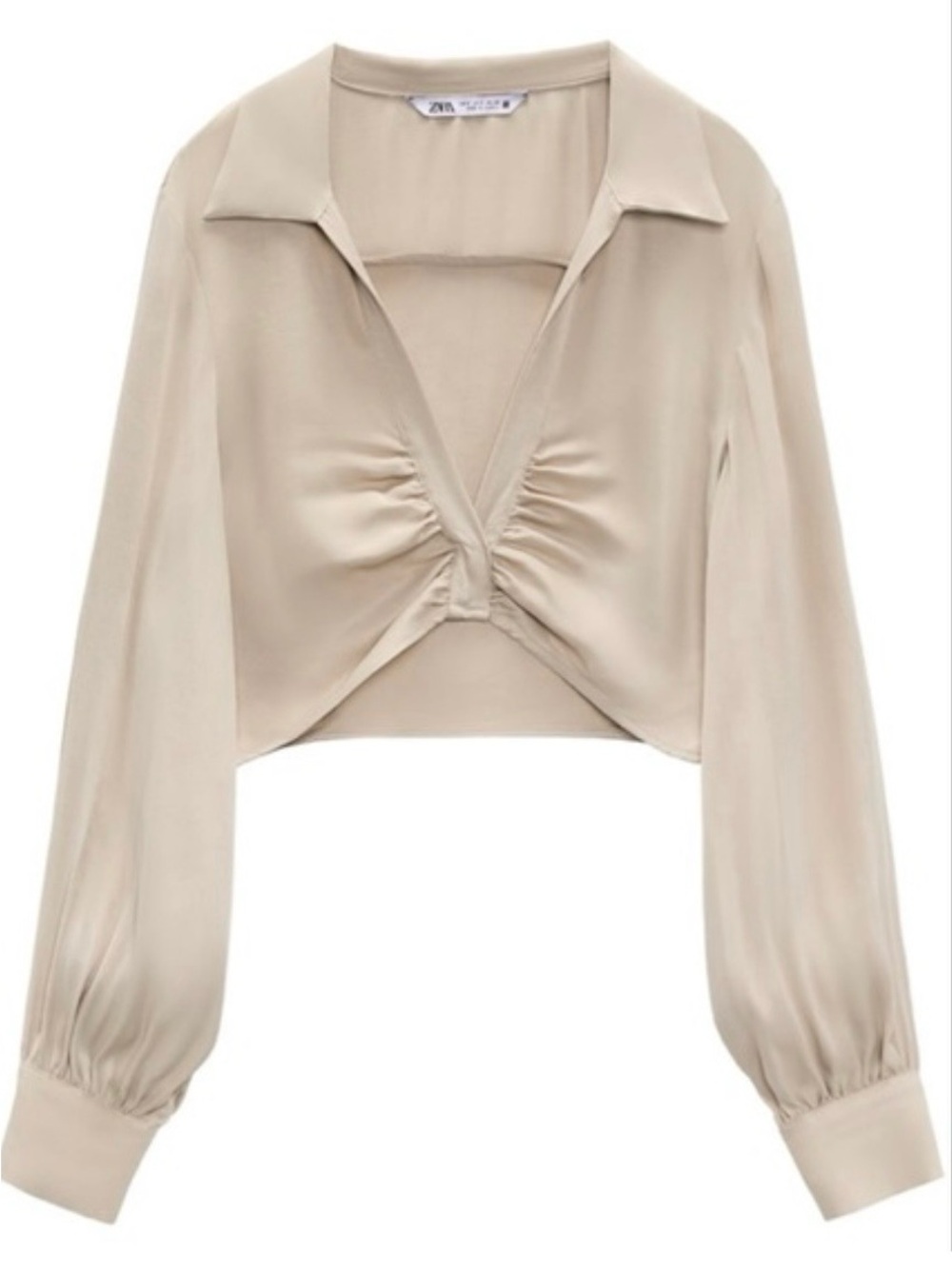 Zara satin blouse size s - Beige